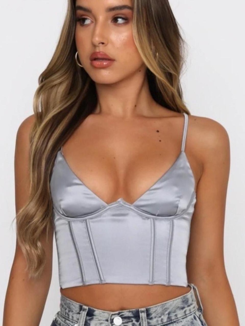 White Fox Acacia Bustier Ice Small NWT